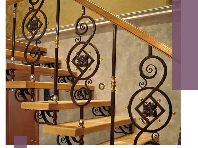 Изготовление кованых лестниц под ключ в Куйбышеве