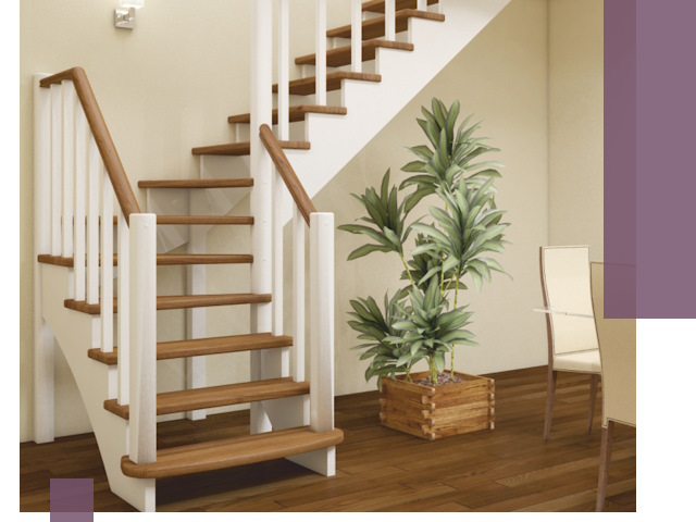 Г-образные лестницы под ключ в Куйбышеве — изготовление и монтаж