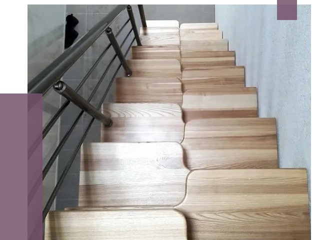 Лестницы гусиный шаг в Куйбышеве от 13220 руб. под ключ | ПРОЛЁТ-Кбш