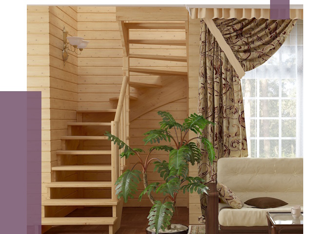 Лестницы для дачи в Куйбышеве от 76990 руб.  | ПРОЛЁТ-Кбш