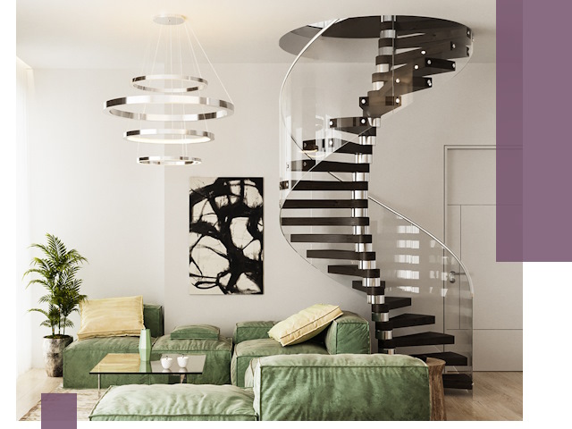 Лестницы для двухуровневой квартиры в Куйбышеве — изготовление и монтаж