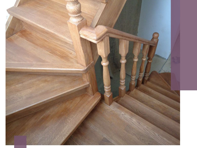 Дубовые лестницы под ключ в Куйбышеве: изготовление и монтаж