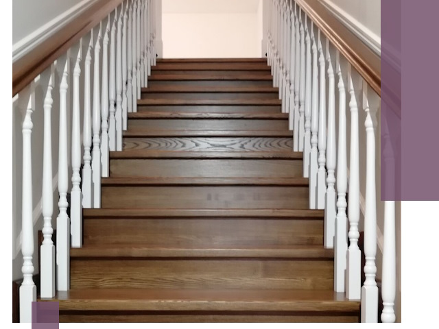 Лестницы из ясеня на заказ в Куйбышеве — изготовление и монтаж