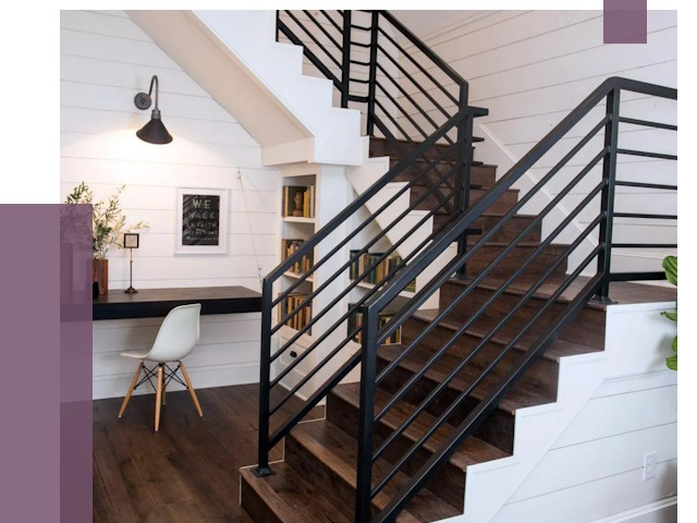 Перила для лестницы в доме в Куйбышеве от 7518 руб. — ПРОЛЁТ-Кбш