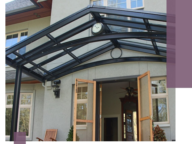 Изготовление и монтаж навесов и козырьков в Куйбышеве