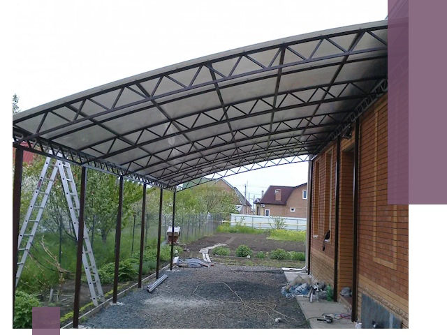 Профессиональный монтаж навесов под ключ в Куйбышеве