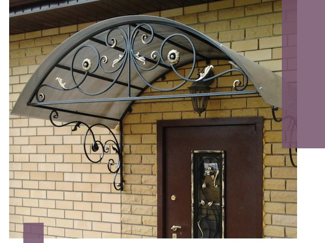 Изготовление козырьков из металла под ключ в Куйбышеве