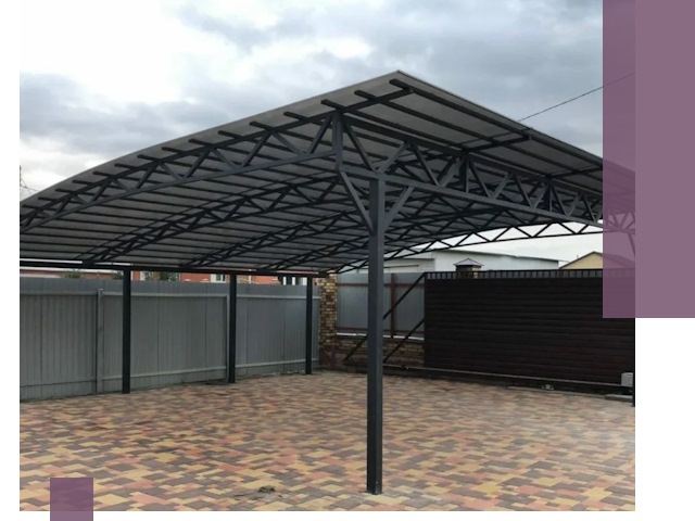 Недорогие навесы под ключ в Куйбышеве — изготовление и монтаж