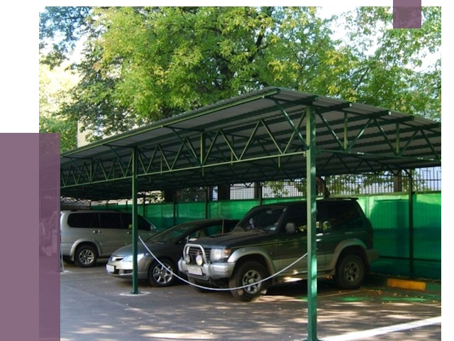 Навесы для парковки в Куйбышеве от 81397 руб. заказать | ПРОЛЁТ-Кбш