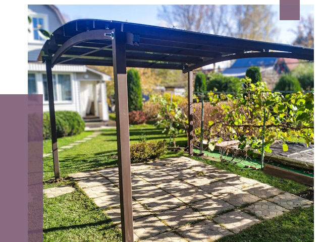 Навесы для дачи в Куйбышеве от 12909 руб. под ключ — ПРОЛЁТ-Кбш