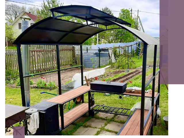 Навесы для барбекю в Куйбышеве: изготовление, монтаж и демонтаж