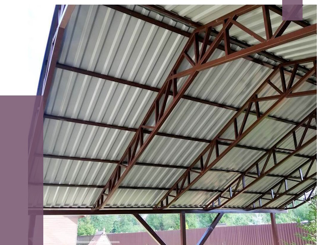 Навесы из профнастила в Куйбышеве от 7466 руб. | ПРОЛЁТ-Кбш