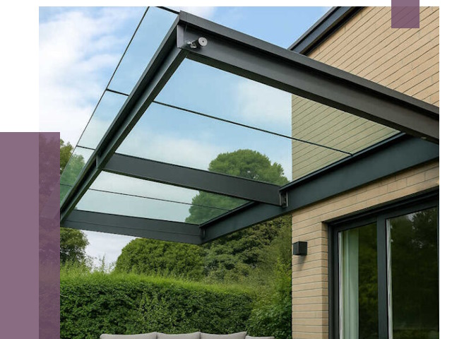 Стеклянные навесы и козырьки в Куйбышеве от 12443 руб.