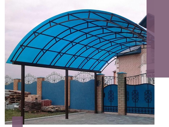 Арочные навесы под ключ в Куйбышеве — изготовление и монтаж