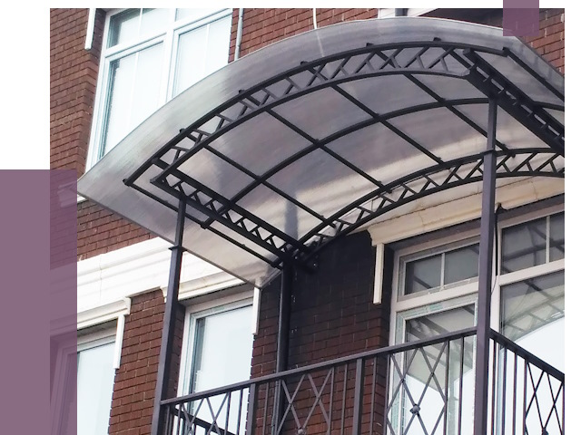 Козырьки над балконом в Куйбышеве от 8762 руб. | ПРОЛЁТ-Кбш