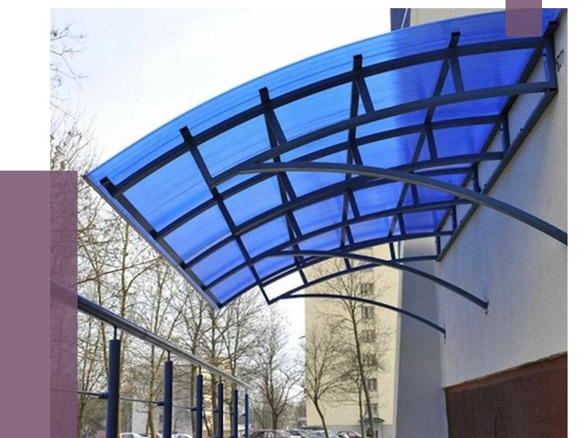 Козырьки из поликарбоната в Куйбышеве от 4355 руб. под ключ | ПРОЛЁТ-Кбш