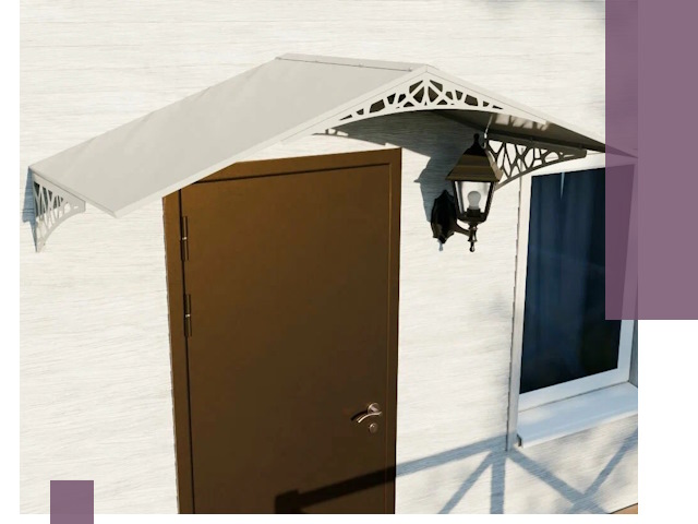 Металлические козырьки на входы и террасы в Куйбышеве