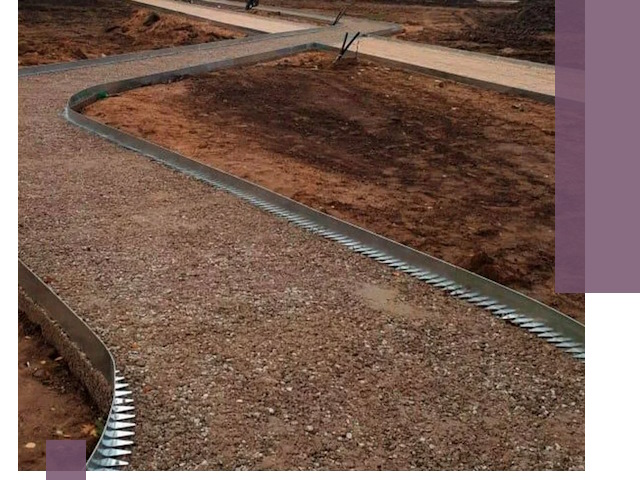 Металлические бордюры под ключ в Куйбышеве — изготовление и монтаж