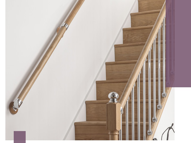 Пристенные поручни из стали и нержавейки под монтаж в Куйбышеве